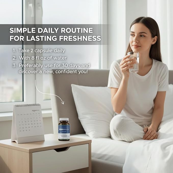 7-in-1 bad breath solution丨Zero Breath 7-in-1 Body Deodorizing Supplement,Bad Breath Capsules Eliminate Bad Breath at it's Source & Feel Confident in Every Conversation