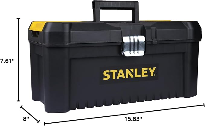 STANLEY Essential Tool Box (16in), Durable Storage Solution with Removable Tote Tray and Organisers, for Parts and Tools Storage, STST1-75518 - Image 36