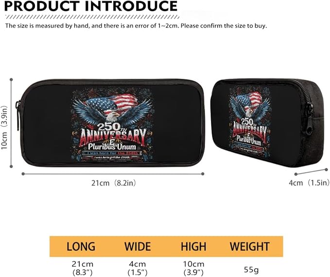 Eagle 250th Anniversary Black Backpack Set Kids Bookbag Primary School American Flag Fireworks Print Large Daypack with Lunch Bag and Pencil Bag, Students Lightweight Knapsack - Image 5