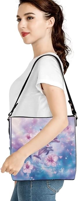 HUGS IDEA Boho Bags for Women Leather Handbag Shoulder Bucket Crossbody Purse - Image 2