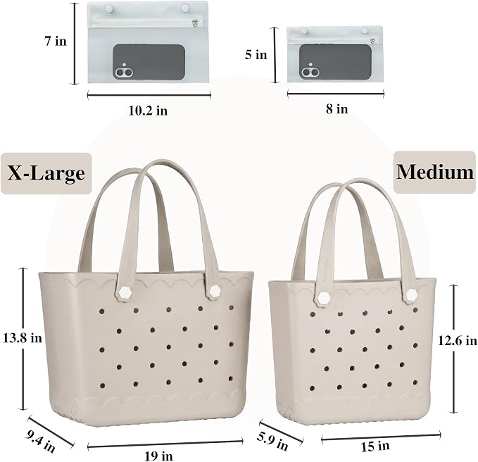Rubber Beach Bag Waterproof Durable Large Tote Bag for Beach Sports Pool Swim Travel EVA Tote - Image 3
