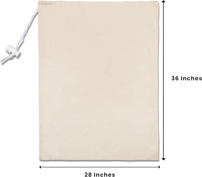 4 Pack Reusable Laundry Bags - 100% Cotton Multi Purpose Travel Laundry Bag - Durable & Machine Washable - Large Laundry Bag 28 x 36" - Image 4