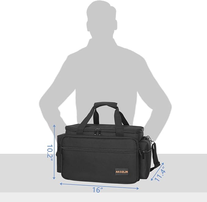 AKOZLIN Cable File Bag with Detachable Dividers for DJ Gear, Sound Instrument Accessories - Image 5