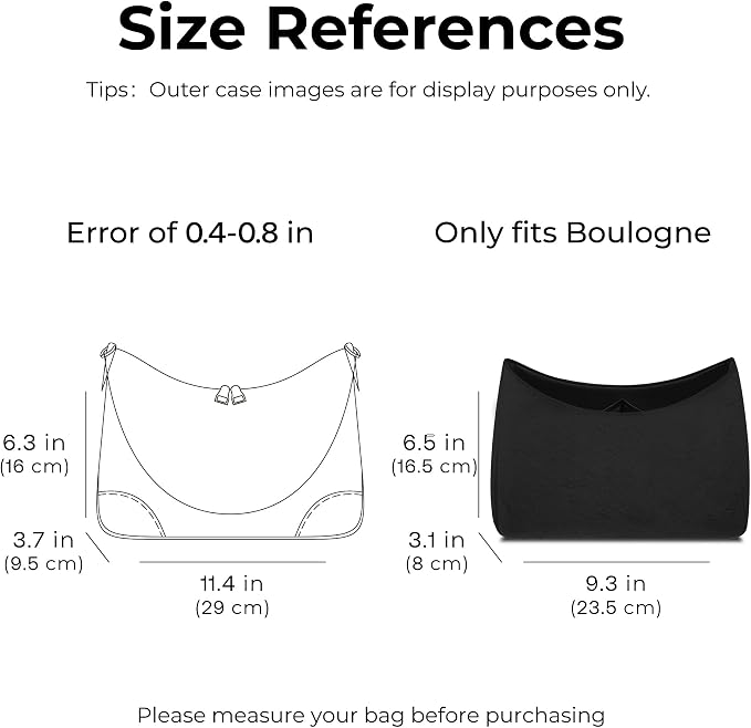 Lightweight Purse Organizer Compatible with LV BOULOGNE | Handcrafted DuPont™ Tyvek®,Handbag Organizer Insert,1:1 Custom Fit,Matte Black,Designed for Minimalists and Daily Commute - Image 2