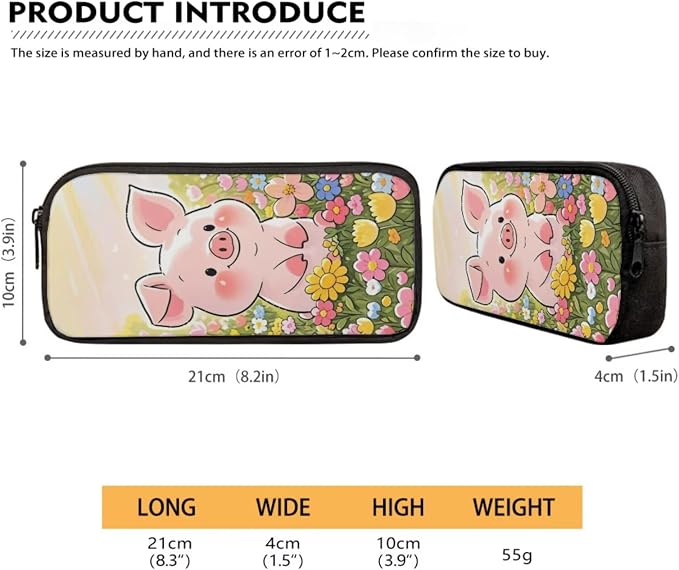Forchrinse Kids Backpacks for Girls 3Pcs Pig Backpack Set with Lunch Box Pencil Case Kids 17 Inch Bookbag for Kindergarten/Elementary/Preschool - Image 4