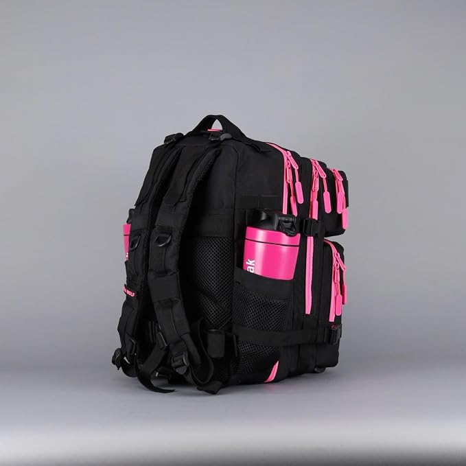 WOLFpak 35L Tactical Gym Backpack (Black Neon Pink) Durable 1000D Waterproof Oxford Material with MOLLE Webbing, Laptop Pocket & Dual Cup Holders, Durable Fitness/Travel/Military Daypack - Image 11