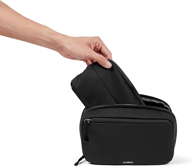 Orbitkey 2-in-1 Tech Accessory Pouch with Detachable Slim Sleeve – Travel Electronics Organizer for Cables, Chargers, Earbuds, Power Bank – Compact Gadget Bag & Portable Tech Storage Case (Black) - Image 8