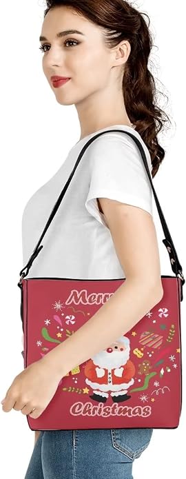 HUGS IDEA Boho Bags for Women Leather Handbag Shoulder Bucket Crossbody Purse - Image 2