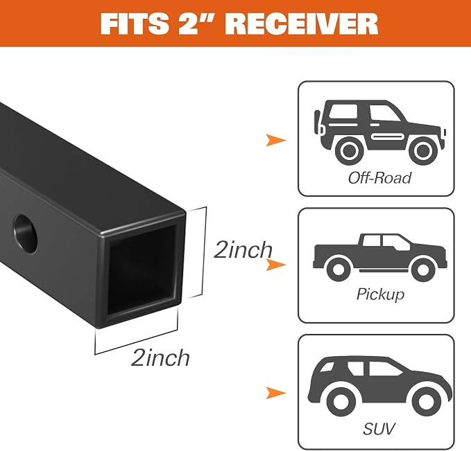 WEIZE Hitch Cargo Carrier Basket for SUV, Truck - 53x19 Inches, 500LB Capacity, with Waterproof Bag, Net Strap, Tightener, Powder Coated for Durability, Easy Installation, for Camping and Travel - Image 6