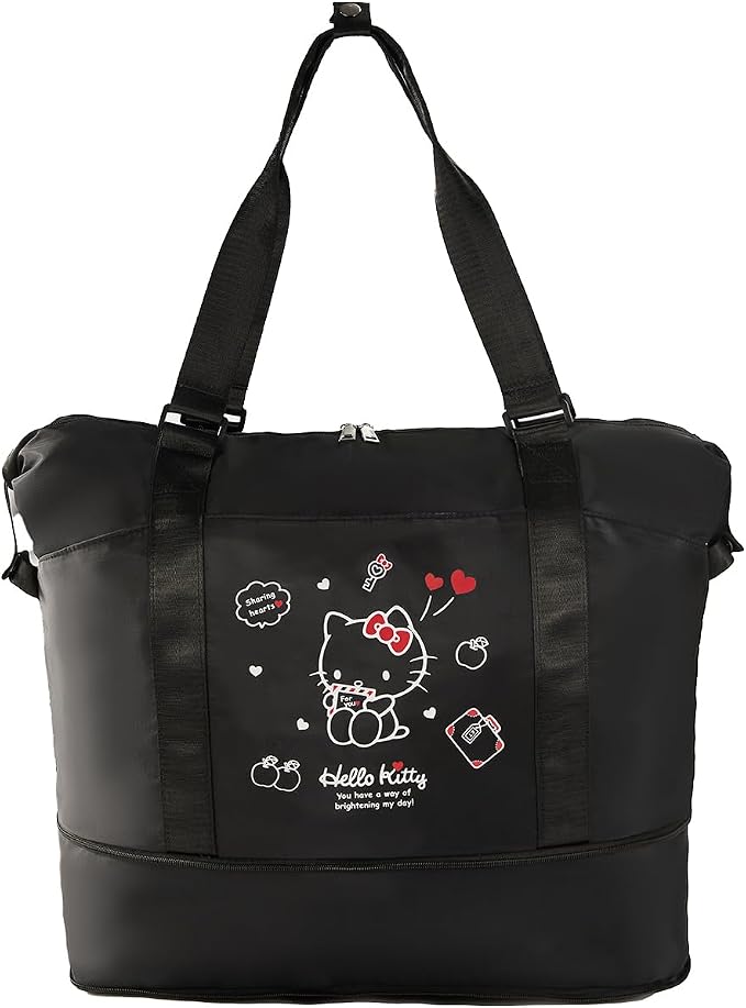 AmBealla Large Waterproof Travel Bag Weekender Carry On Tote,Lightweight Polyester Luggage Sleeve Overnight for Women Girls,Fits on Suitcase Work&Gym Sports by AmBealla