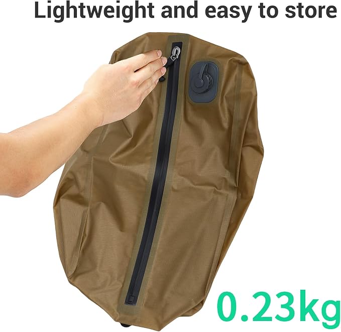 Reusable Travel Vacuum Bags, 20L Automatic Vacuum Compression Bag Built in Pump, Space Saver Seal Packing Cubes for Clothing for Carry On Suitcase and Backpack Luggage (Khaki) - Image 3