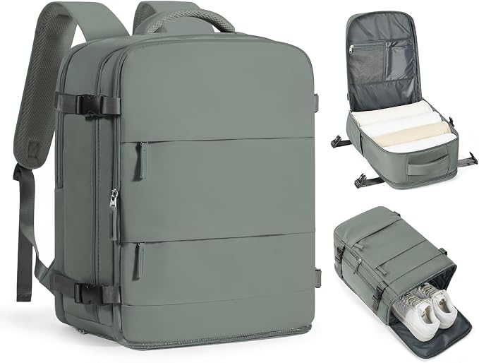 Large Travel Backpack for Women Airline Approved Carry on Backpack for Airplanes Mochila De Viaje Spirit Airlines Personal Item Bag 18x14x8 Personal Item Travel Bag Backpack for Traveling on Airplane by coofay