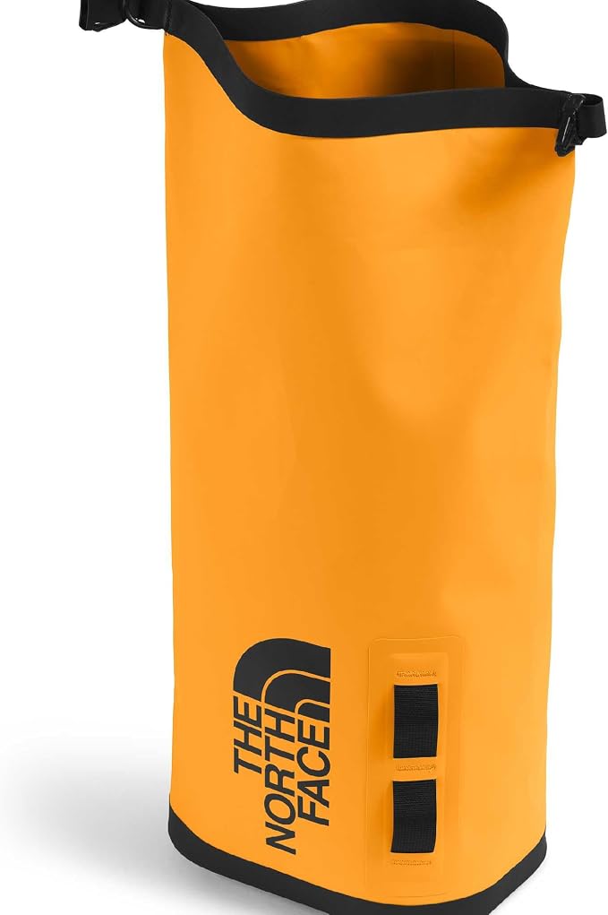 The North Face Base Camp Dry Bag - Roll-Top Waterproof Stuff Sack, Ideal for Camping Gear & Kayak Accessories, Summit Gold/TNF Black, 12 Liters | Roll-Top Waterproof Stuff Sack, Ideal for Camping Gear & Kayak Accessories - Image 2