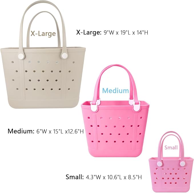 Lightweight Extra large Rubber Beach Bag Small mini Tote Bag for Gym Waterproof medium Open Handbag for Pool Sports - Image 4