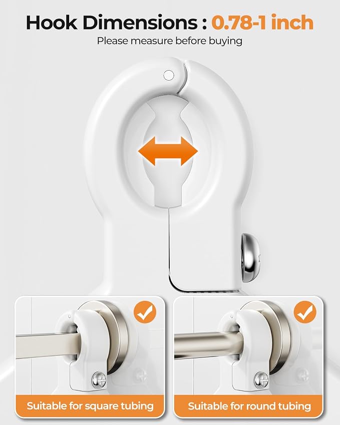 ODesign 4 Tier Adjustable Shower Rack Hanging Over Head Anti-Swing White | Shower organizer hanging,no drilling required,comes with removable hook and storage box, suitable for indoor showers - Image 3