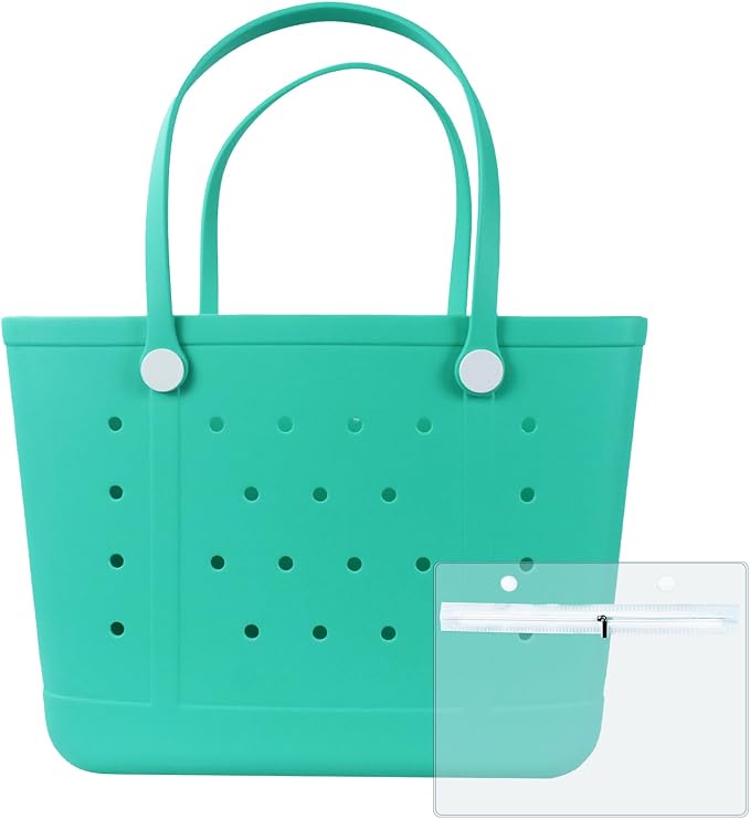 Large tote bag, Beach Bags Waterproof Sandproof Beach Essentials for Family | Chokoter Beach Bag, Waterproof Beach Tote, Rubber XL Tote Bag, Washable and Durable Open Handbag for Boat Pool Sports by Chokoter-ColorfulBeachBagsColorfulLife