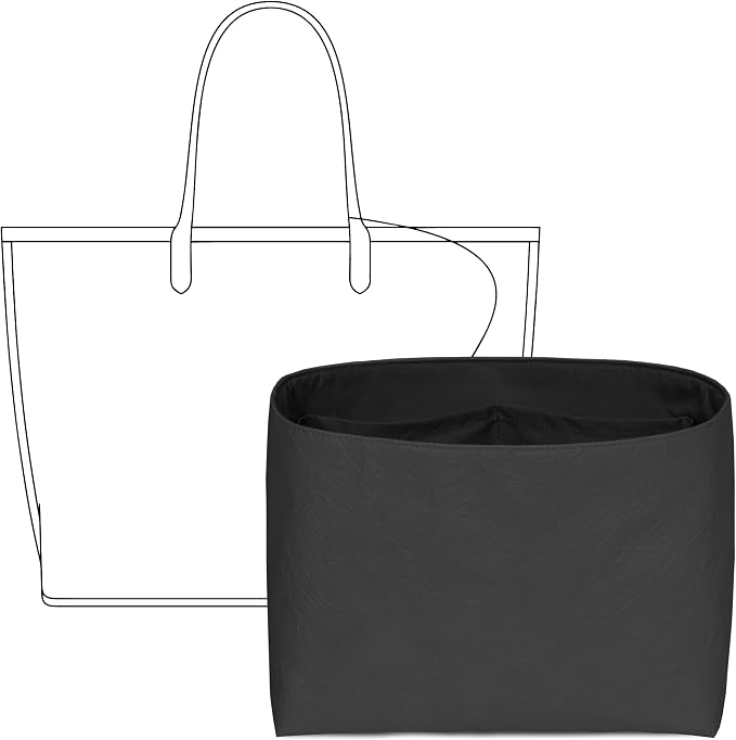 Lightweight Purse Organizer Compatible with Anjou Mini Bag | Handcrafted DuPont™ Tyvek®,Tote Organizer Insert,1:1 Custom Fit,Matte Black,Designed for Minimalists, Office & Daily Commute by FANJIProject
