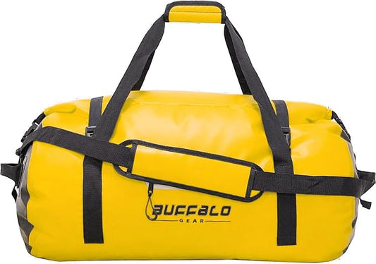 Buffalo Gear Waterproof Duffle Bag 40L 60L 80L Roll-top Dry Bag Heavy Duty Waterproof Duffel Travel Bag for Kayaking Rafting Boating Fishing Camping by BuffaloGear