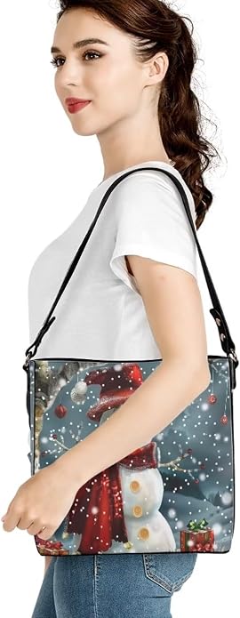 HUGS IDEA Boho Bags for Women Leather Handbag Shoulder Bucket Crossbody Purse - Image 2