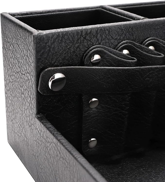 Barber Storage Box,Hairdressing Tool Holder, Multifunctional Detachable Large Storage Box, Shear Holder PU Leather Salon Scissors Holder, Hair Cutting Tools Storage Case for Barber Accessories(Small) - Image 7