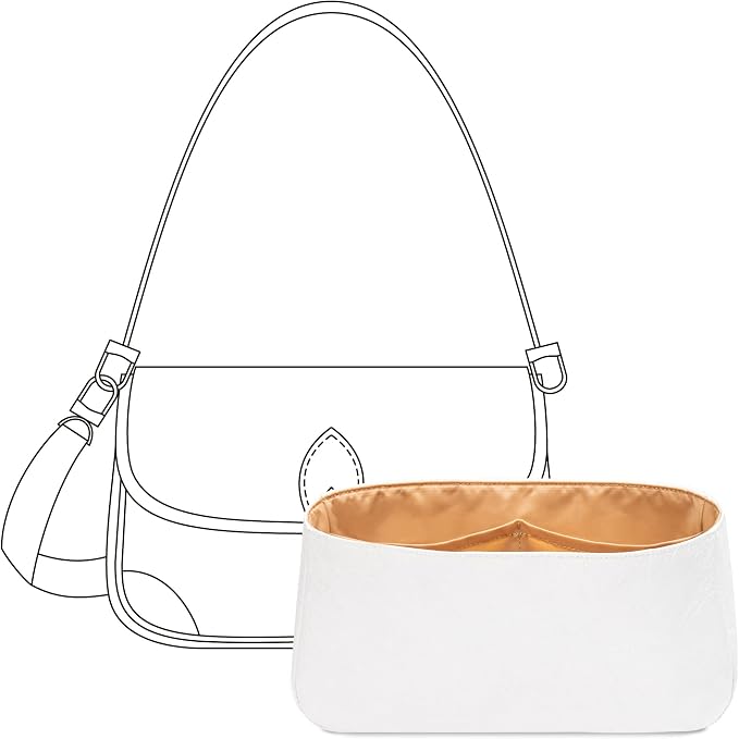 Lightweight Purse Organizer Compatible with LV Diane | Handcrafted DuPont™ Tyvek®,Handbag Organizer Insert,1:1 Custom Fit,Vanile,Designed for Minimalists, Office & Daily Commute by FANJIProject