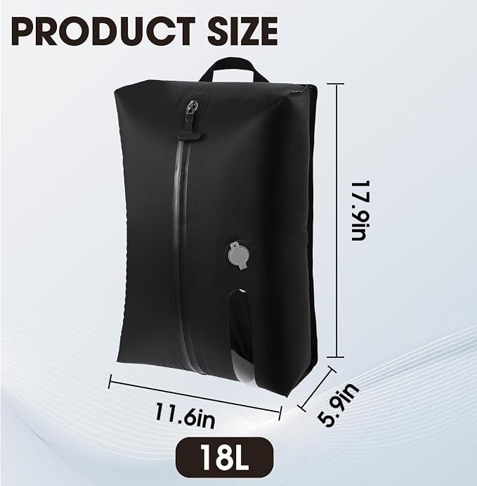 Travel vacuum bags with Pump, Reusable Waterproof Durable Tear-Resistant Luggage Compression Bags (1bag+1pump Set), Suitable for Luggage and Suitcase - Image 3