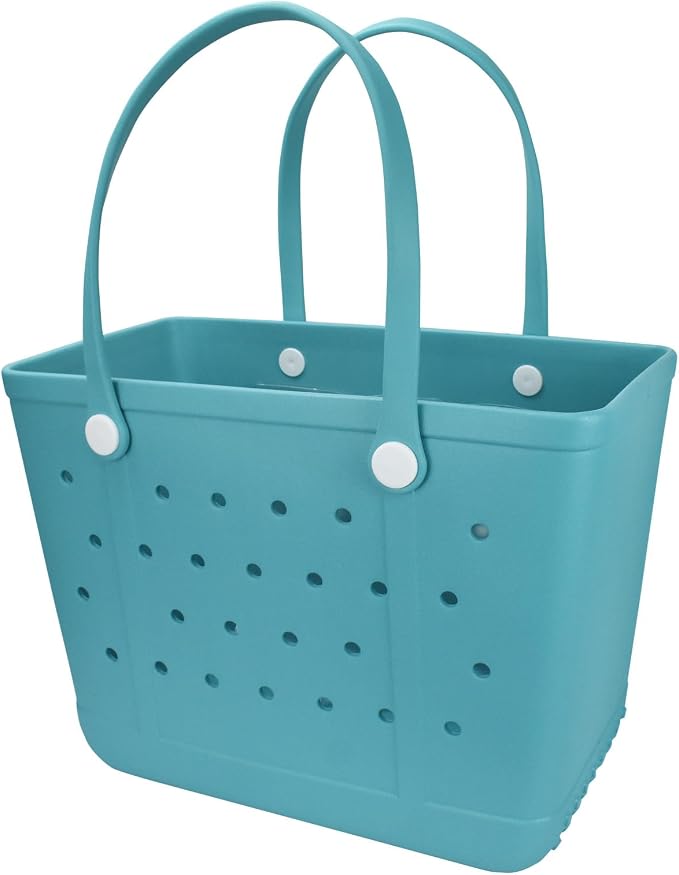 Rubber Beach Bag for Women, Waterproof Travel Tote Bags for Beach | Waterproof Sand-proof Tote Bags with Zipper Pocket, Durable Lightweigh Tote Bag for Outdoor - Image 5
