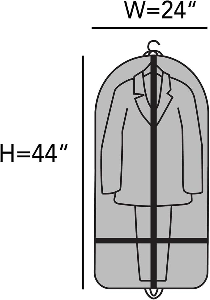 Covermates Keepsakes Garment Bag Set for Closet Storage and Travel – Breathable Suit and Dress Bags with ID Window and Carrying Handles – Heavy-Duty Hanging Wardrobe Protection Set, Grey - Image 2