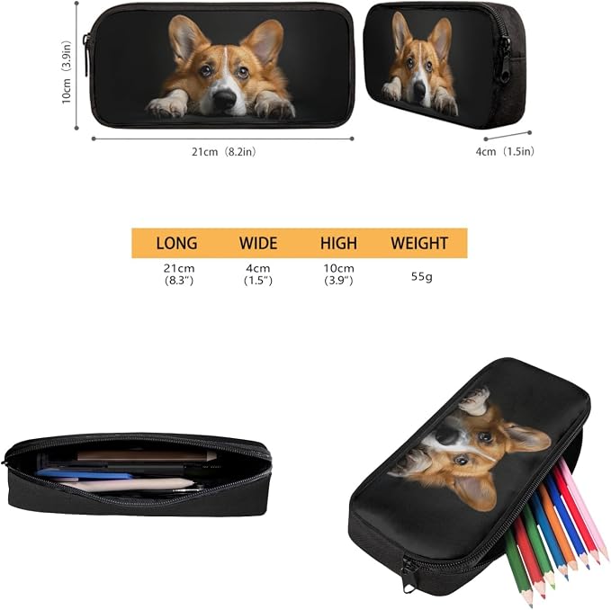 Coloranimal Cute Corgi Backpack Set School Backpack for Boys Girls Mini Cooler Warm Lunch Bag Zipper Around Pencil Bag Book Bag Rucksack Back to School Gifts - Image 4
