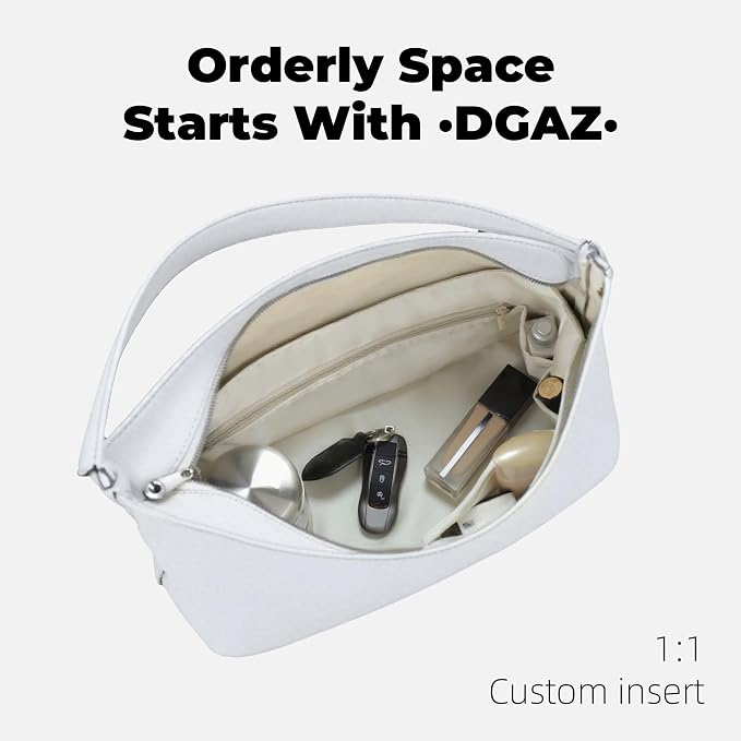 DGAZ Lightweight Purse Organizer Insert for GYARD-HoboBags,silk and DupontPaper handbag inner for Luxury Bag(Craie,HoboBag) - Image 7