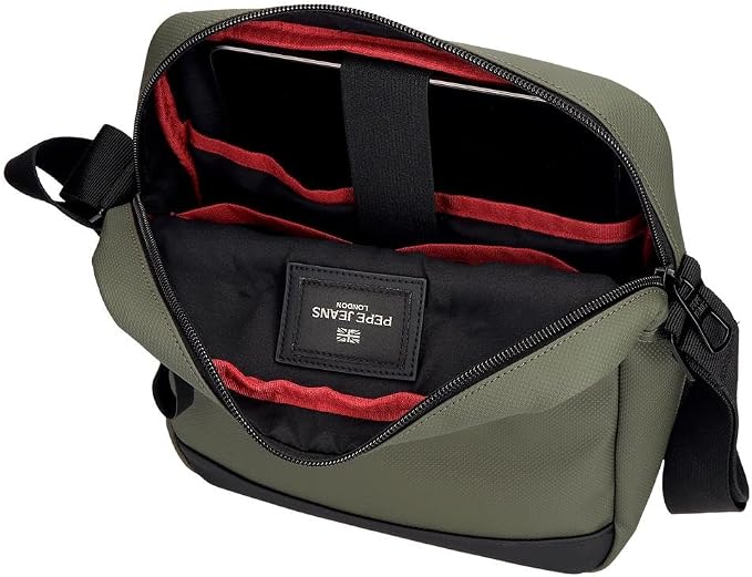 Pepe Jeans Dorking Waist Bag, Crossbody Bag with Multiple compartments, Polyester, by Joumma Bags., Khaki, One Size, Tablet crossbody bag - Image 5
