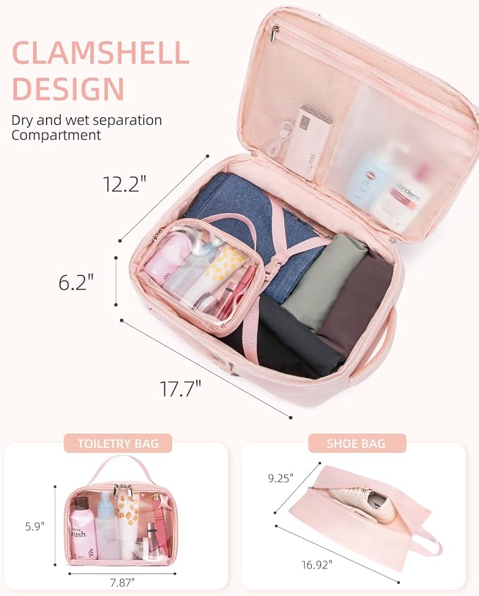 WESTBRONCO Travel Laptop Backpack for women 17.3 inch Travel Backpack Carry on Flight Approved Puffy Weekender Bags for Women - Image 3