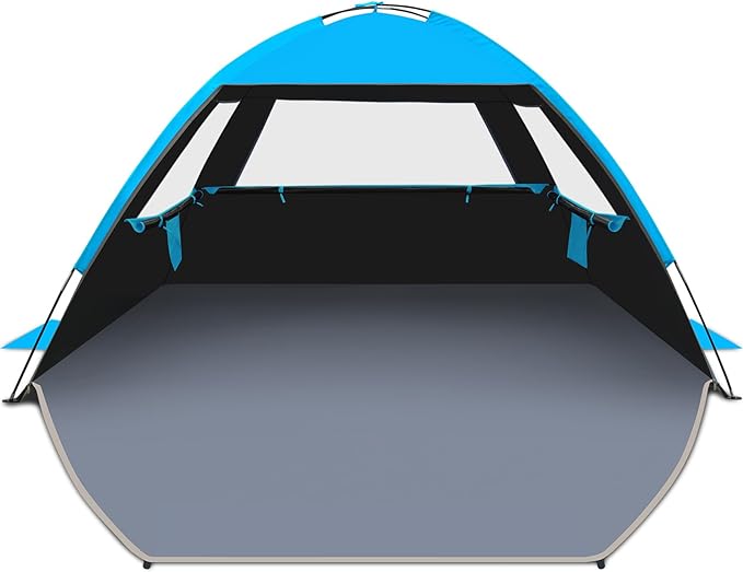 Gorich Beach Tent Sun Shelter for 3/4/6/8/10 Person with UPF 50＋ UV Protection, Lightweight & Easy Setup Beach Shade Canopy, Portable Beach Shade Tent Beach Cabana by Gorich