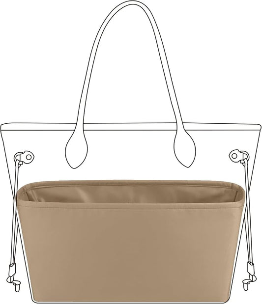 DGAZ Purse Organizer Insert Fits Neverfullbag Mini/PM/MM/GM，Silk Bag Organizer，Luxury Handbag & Tote Shaper(Chai,MM) by DGAZ