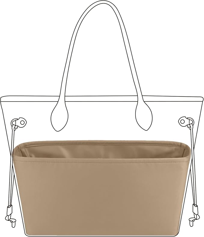 DGAZ Purse Organizer Insert Fits Neverfullbag Mini/PM/MM/GM，Silk Bag Organizer，Luxury Handbag & Tote Shaper(Chai,PM) by DGAZ