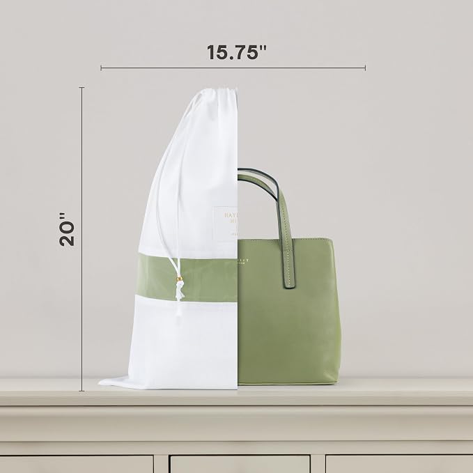 Hayden Hill Luxury Organic Cotton Dust Bags For Handbags - 6 Pack (Med-Large) - Handbag, Purse and Shoe Bags for Storage - Certified Carbon Neutral - Image 3