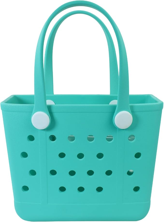 Lightweight Extra large Rubber Beach Bag Small mini Tote Bag for Gym Waterproof medium Open Handbag for Pool Sports by Addoklm