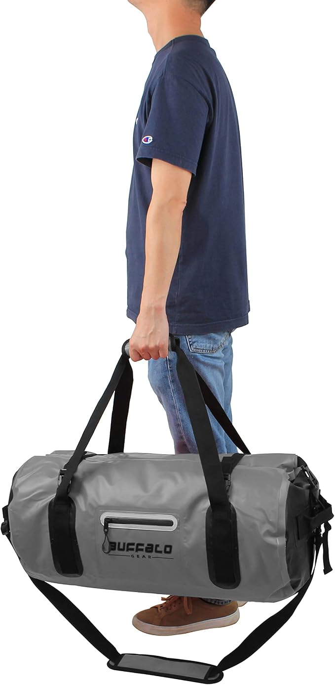 Buffalo Gear Waterproof Duffle Bag 40L 60L 80L Roll-top Dry Bag Heavy Duty Waterproof Duffel Travel Bag for Kayaking Rafting Boating Fishing Camping - Image 8