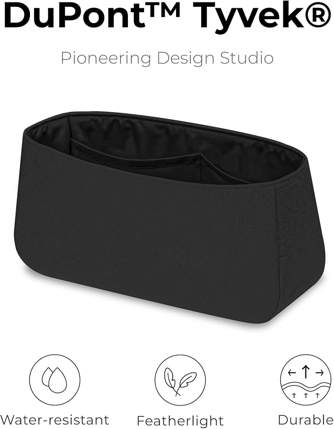 Lightweight Purse Organizer Compatible with LV Diane | Handcrafted DuPont™ Tyvek®,Handbag Organizer Insert,1:1 Custom Fit,Matte Black,Designed for Minimalists and Daily Commute - Image 4