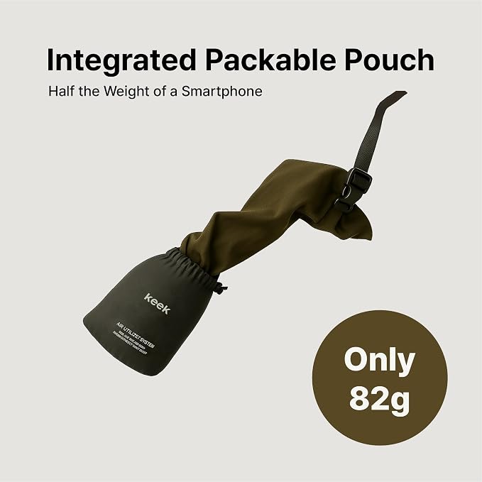 KEEK PillowO Travel Neck Pillow – Ultra-Light 82g, Packs Smaller Than a Passport, Perfect for Flights, Commuting & Camping - Image 7