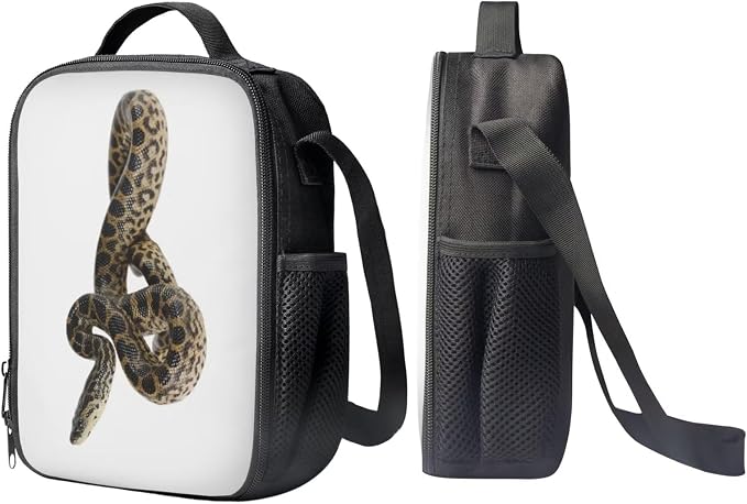 Kids Novelty Animal Backpack and Lunch Box for Boys Girls Student Lightweight 17 Inch School Snake Anaconda Backpack with Lunch Bag Pencil Case Kids Comfy Padded Black Large Bookbag - Image 4