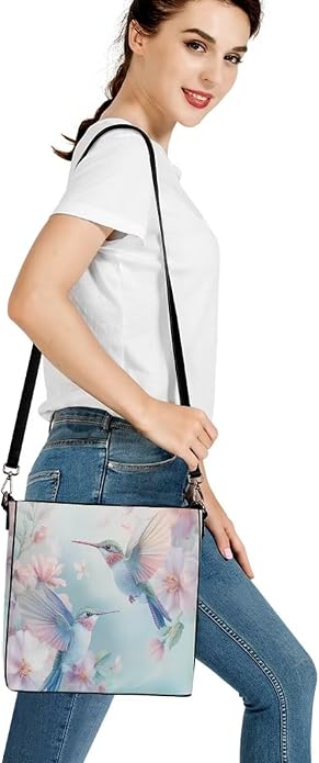 HUGS IDEA Boho Bags for Women Leather Handbag Shoulder Bucket Crossbody Purse - Image 4