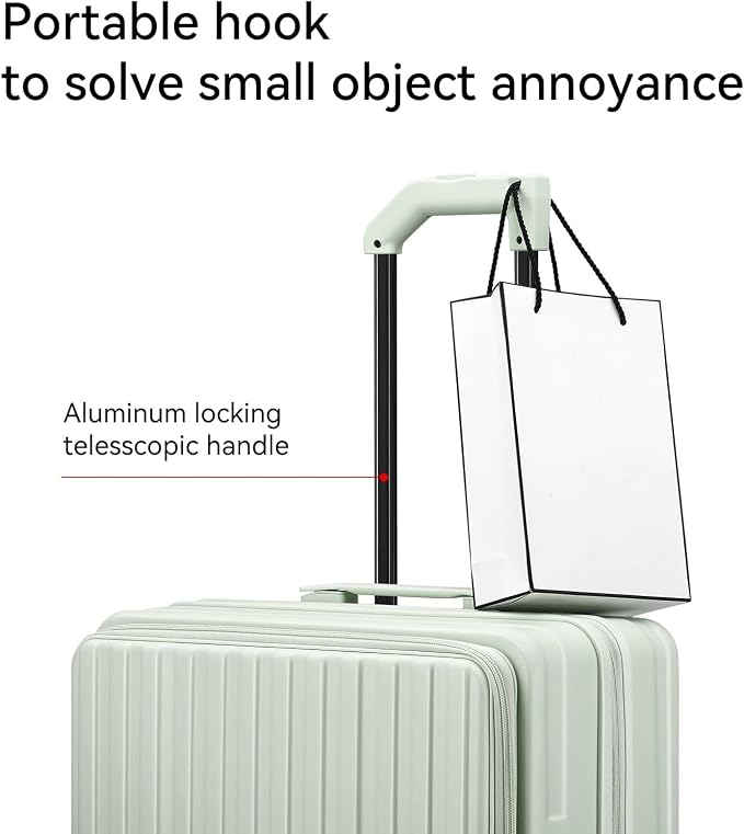 ROAMING Grace Expandable Carry On Luggage Airline Approved, 20 Inch Hardside Carry On Suitcase with Wheels, Travel Harshell Spinner Small Luggage with Tsa Lock, Jade cyan, 20-Inch Carry-On - Image 9