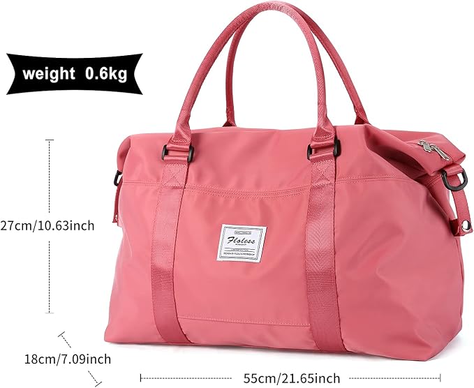 Travel Duffel Bag, Carry On Overnight Weekender Bags for Women | Travel Bag with Wet Pocket & Trolley Sleeve, For Spirit Airlines 18x14x8 Personal Item Bag - Image 4