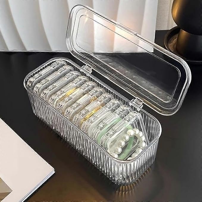 Travel Jewelry Organizer Case, Foldable Velvet Jewelry Storage Book with Clear Zipper Pouch for Rings, Necklaces, Earrings & Bracelets | Compact & Lightweight Jewelry Travel Case (multi) - Image 2