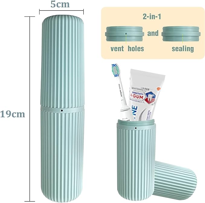 8 Pcs Packing Cubes, Travel Luggage Organizer for Men and Women, Toiletry Bag, Packing Cubes for Travel - Set of 8, 2. Sky Blue, 9 Pieces Set with Toothbrush Holder, Travel Accessories - Image 3
