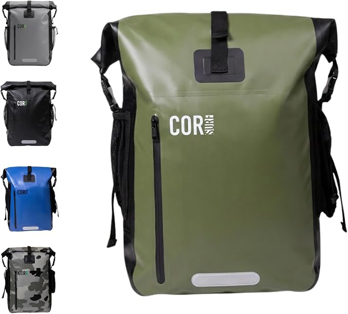 COR Surf 100% Waterproof Heavy Duty Backpack And Dry Backpack For Swimming, Boating Or Kayaking, Roll-top Design With Sonically Welded Seams And Padded Laptop Sleeve (40L, 21 x 15 x 8 Inches) by CORSurf