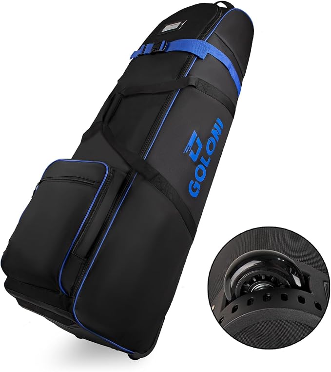 Goloni Golf Travel Bag with Wheels, Airline Golf Travel Case, Padded Rolling Golf Bag with Shoe Compartment by GoloniYourStyleYourRule