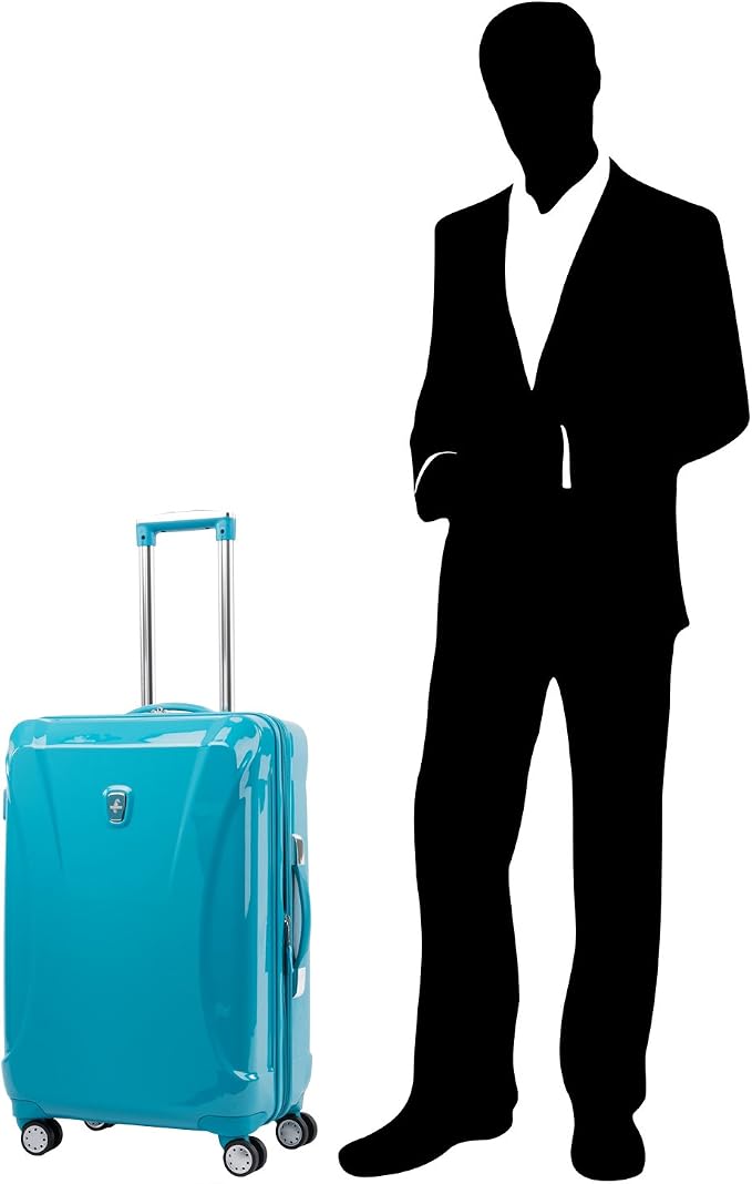 Atlantic Luggage Ultra Lite 4 Hardside, 24-Inch Expandable Spinner (Turquoise Blue) - Image 6