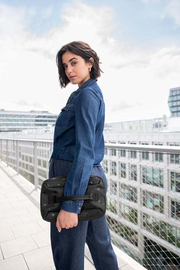 reisenthel beautycase glossy dots black - square toiletry bag, luggage organizer, cosmetic bag - Image 5